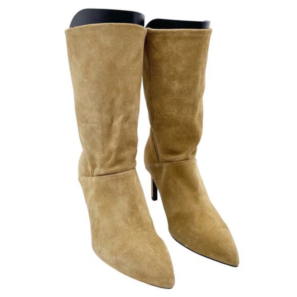 All Saints Women's Orlana Tan Suede Pointed Toe Stiletto Heel Boots‎ Size 6